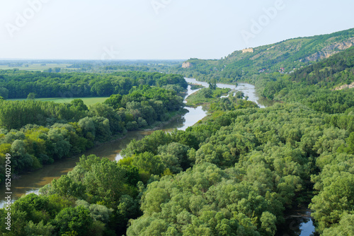 View from Devin Castle Slovakia Europe in Spring