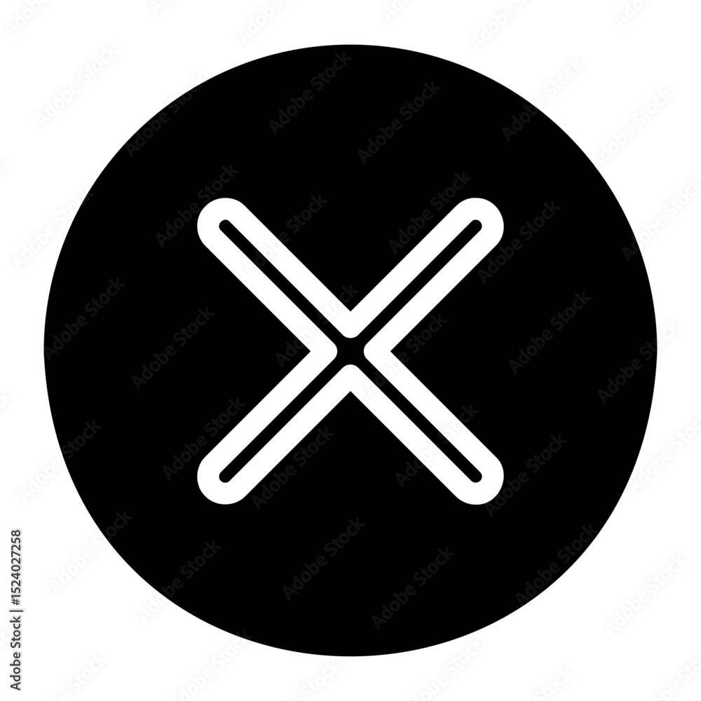 Fototapeta premium cancel glyph icon