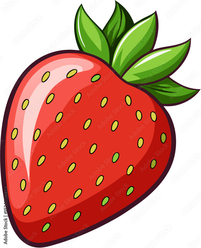 Obraz premium strawberry vector illustration