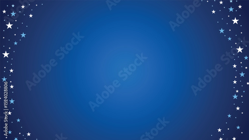 Blue Starry Background with Glowing Center for Patriotic and Independence Themes
