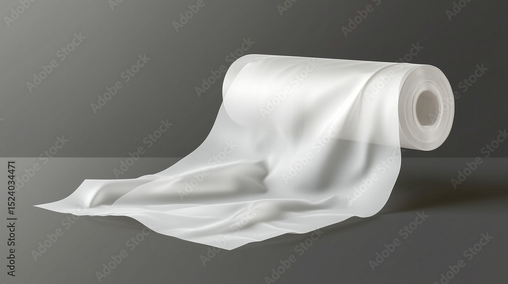 White toilet paper roll on clean white background White toilet paper roll on clean white background
