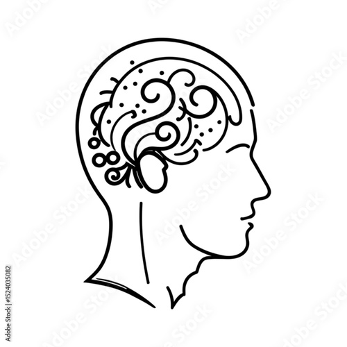 創造的な脳のイラスト｜Creative Brain Illustration