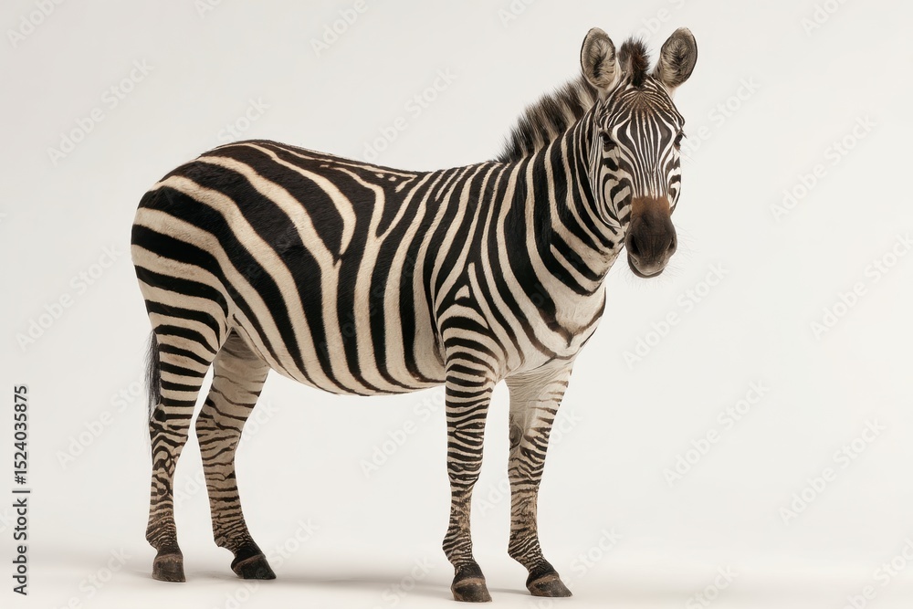 Naklejka premium Striking Patterns The Distinctive Markings and Beauty of the Zebra