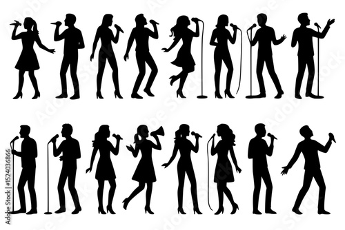 Silhouette collection singers performing on stage