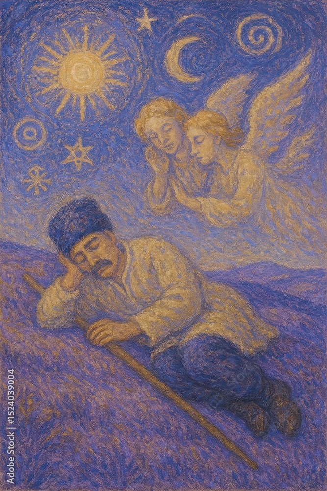 Obraz premium Slavic Dreamscape Under the Stars