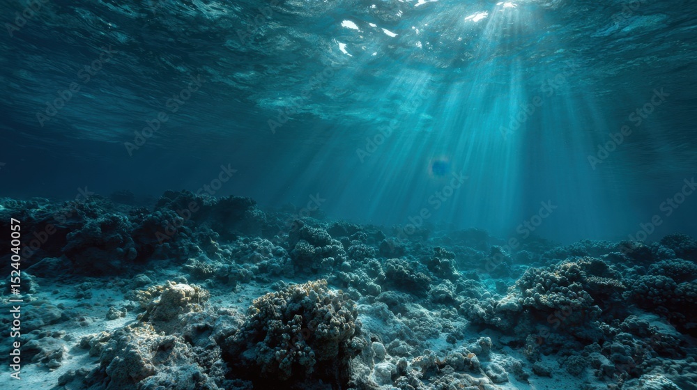 Obraz premium Underwater Paradise A Dream of Sunlight Filtering through the Waves