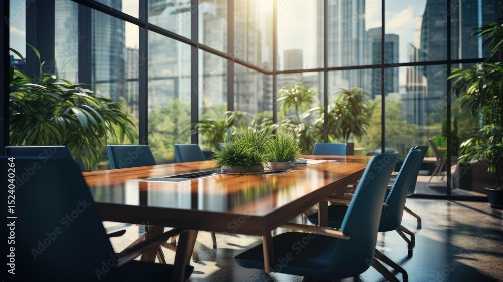 Fototapeta premium photo realistic mockup of a boardroom design and plain.