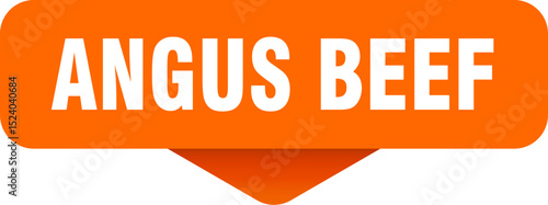 angus beef sticker. angus beef sign on transparent background