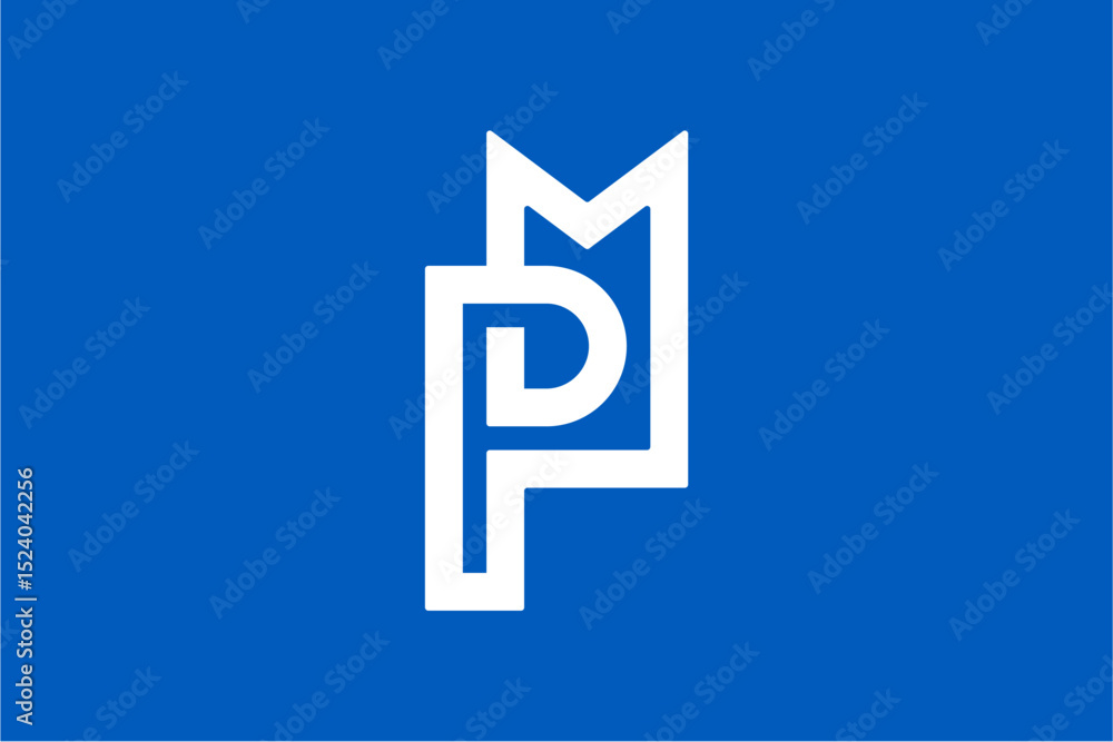 Fototapeta premium PM Letter Monogram Logo Design