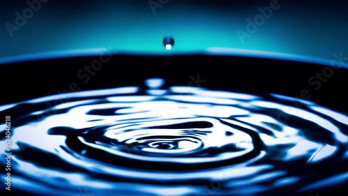 slow motion of dripping water drop