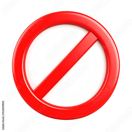 Free Download Red prohibition sign ban restriction forbidden stop no access symbol isolated on transparent background - GFXLoad