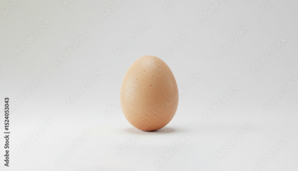 Egg Close-Up on Clean White Background Egg Close-Up on Clean White Background