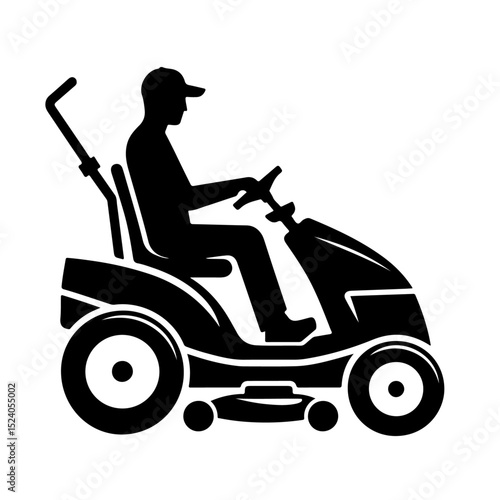 Lawn Mower Silhouette , Lawn Mower vector