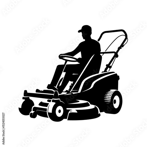 Lawn Mower Silhouette , Lawn Mower vector