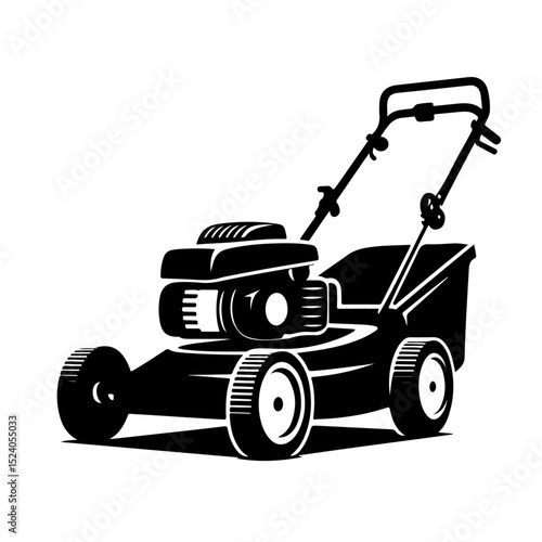 Lawn Mower Silhouette , Lawn Mower vector