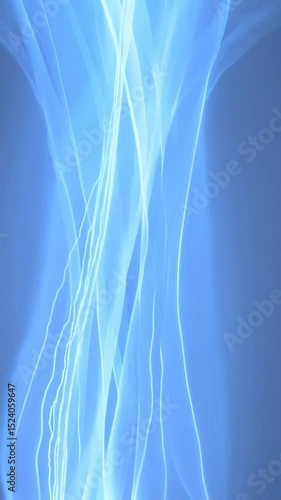 Dynamic blue energy waves flow smoothly across dark gradient background creating mesmerizing abstract animation with flowing light streams and ethereal movement patterns