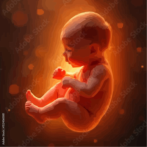 digital art of a baby protected in the womb 71
