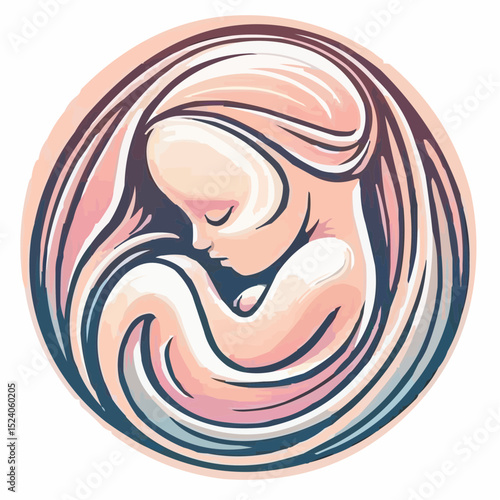 digital art of a baby protected in the womb 52