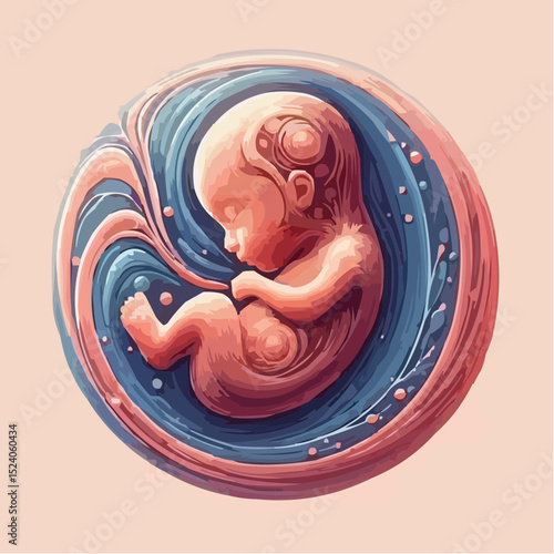 digital art of a baby protected in the womb 19