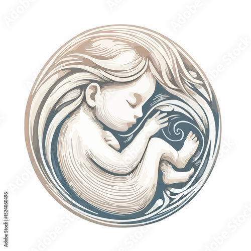 digital art of a baby protected in the womb 6