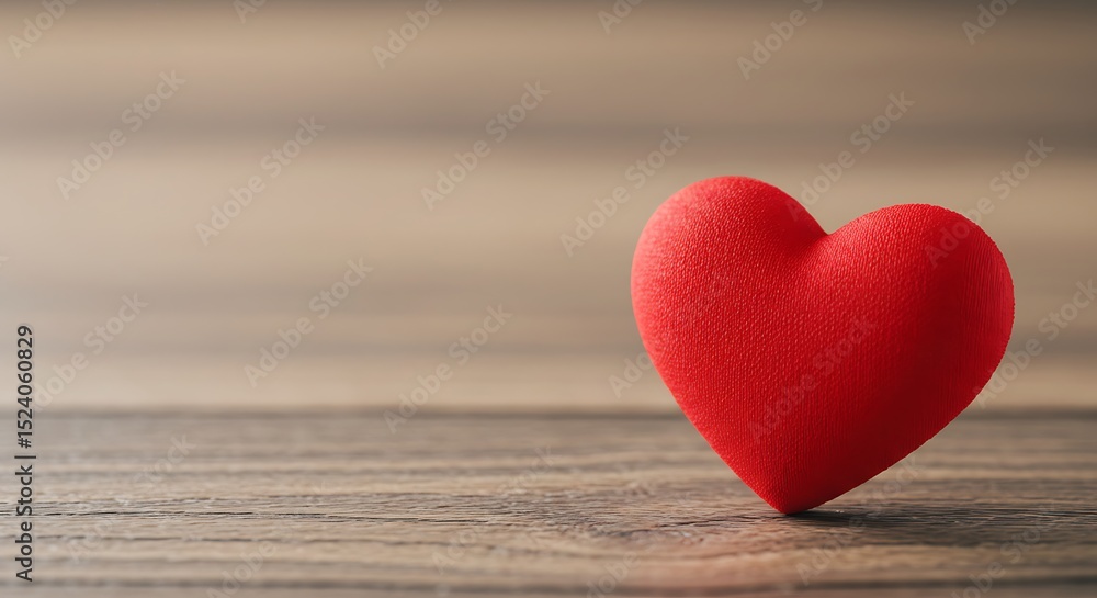 Fototapeta premium Red Heart Symbol Love, Romance, and Valentine's Day
