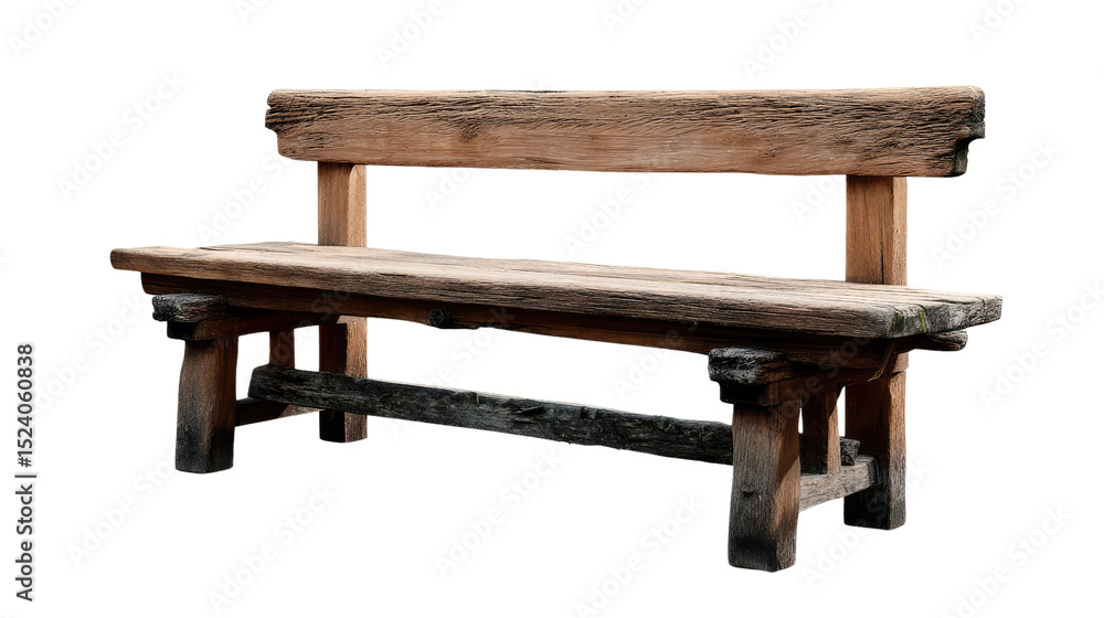 Rustic Bench: A weathered wooden bench evokes a sense of history and simplicity. Perfect for a park or garden setting, it calls to mind tranquility and leisurely moments. Rustic Bench: A weathered wooden bench evokes a sense of history and simplicity. Perfect for a park or garden setting, it calls to mind tranquility and leisurely moments.