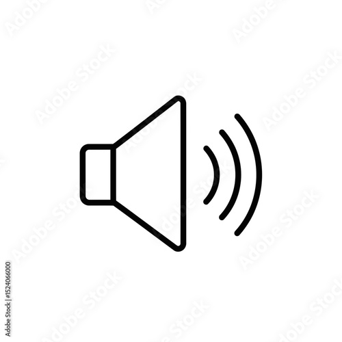 Vector icon of a speaker emitting sound waves