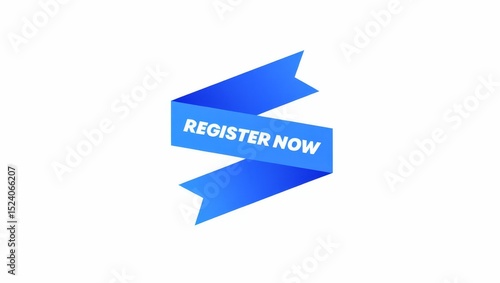Blue banner with register now text on white background. Free Download Blue banner with register now text on white background. - GFXLoad