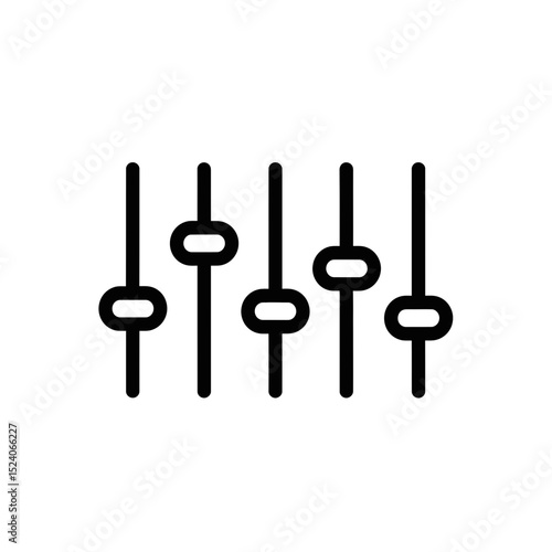 Vector icon of audio sliders representing sound adjustment settings