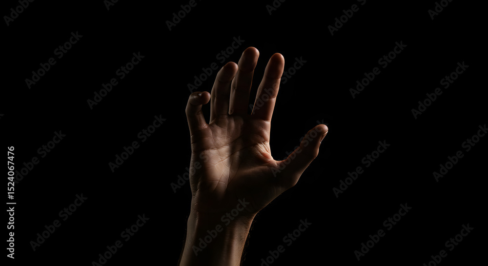 Hand Reaching Out in Low Light Hand Reaching Out in Low Light