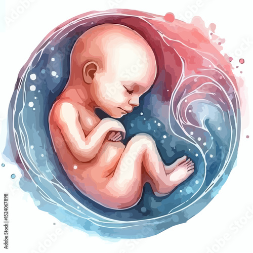 a comfortable baby in its mother's womb 71