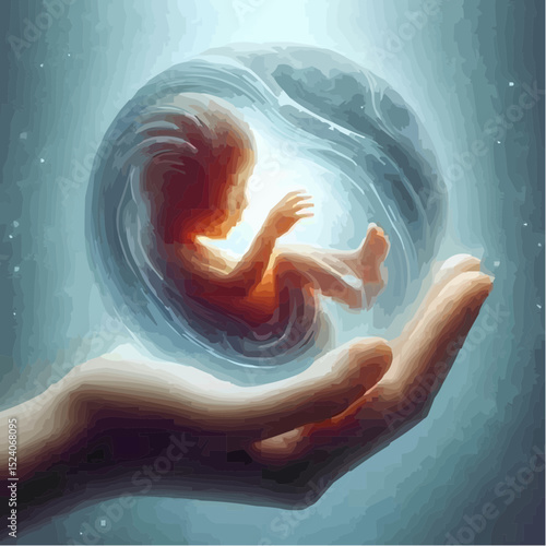 a comfortable baby in its mother's womb 51