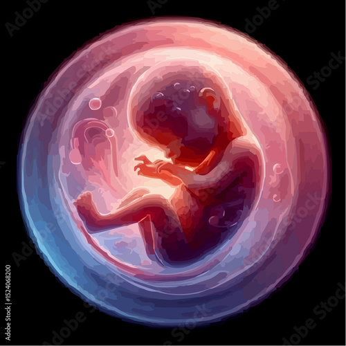 a comfortable baby in its mother's womb 40