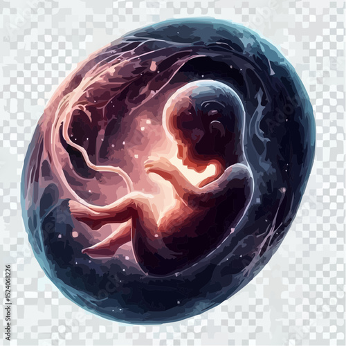 a comfortable baby in its mother's womb 31
