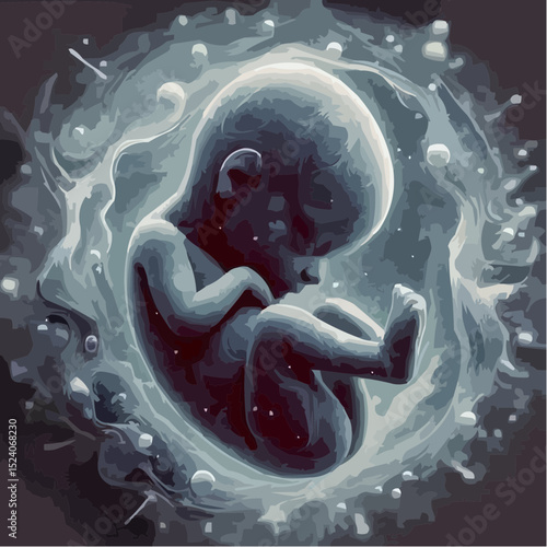 a comfortable baby in its mother's womb 30