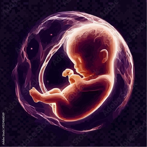 a comfortable baby in its mother's womb 27