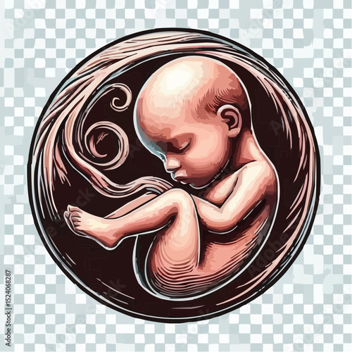 a comfortable baby in its mother's womb 23