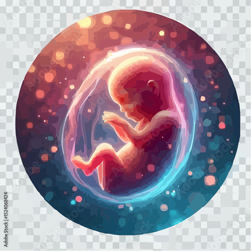 a comfortable baby in its mother's womb 9