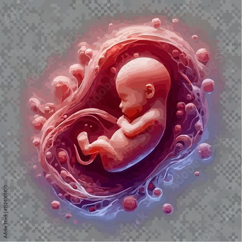 a comfortable baby in its mother's womb 7