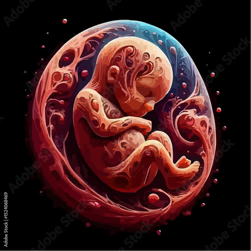 a comfortable baby in its mother's womb 5