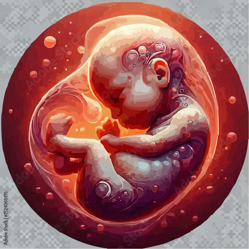 a comfortable baby in its mother's womb 3