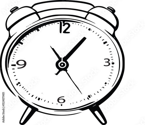 alarm clock isolated on white