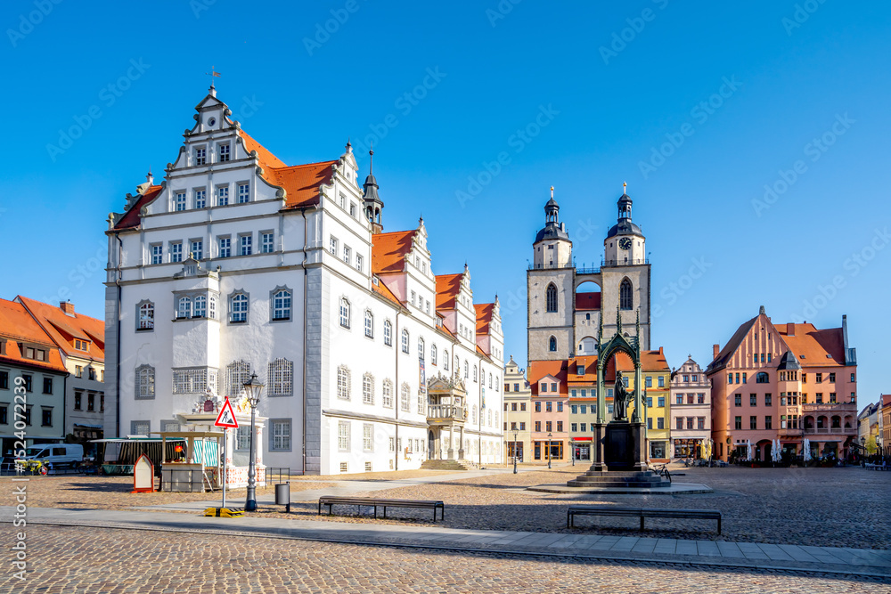 Fototapeta premium Marktplatz, Lutherstadt Wittenberg, Deutschland 