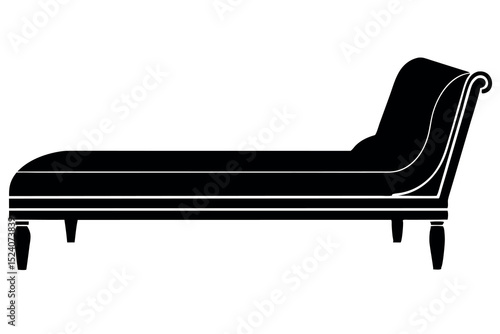      Daybed icon silhouette vector illustration.


