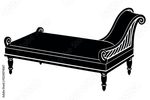      Daybed icon silhouette vector illustration.

