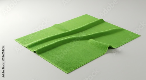 Soft Green Towel: Minimalist Textile Product Shot