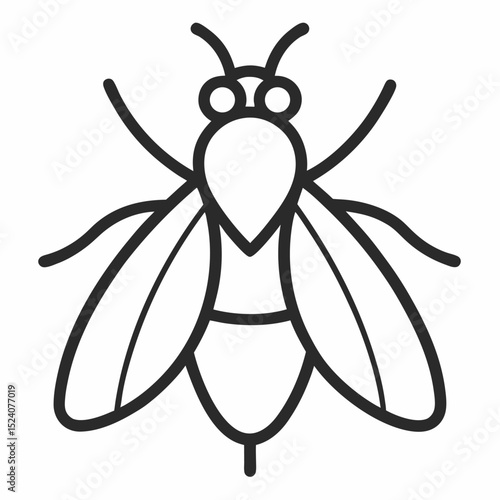 Blowfly outline icon on white background