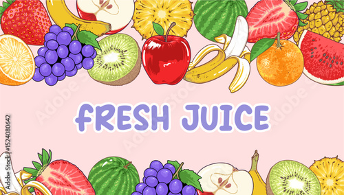 Juice banner vector.eps