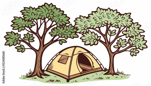 tent in forest