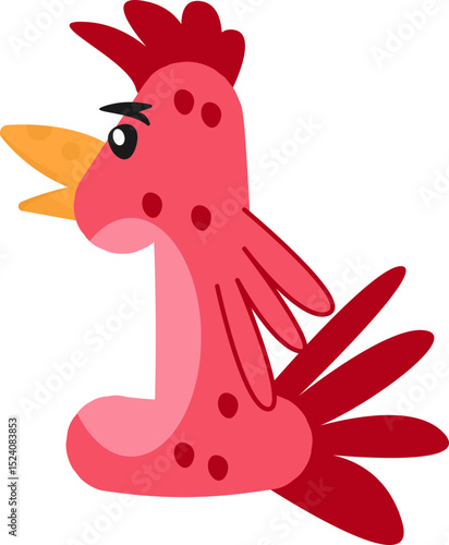 Whimsical Chicken and Rooster Alphabet & Numbers